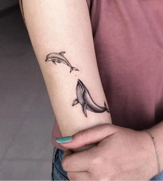 Black Dolphin Tattoo