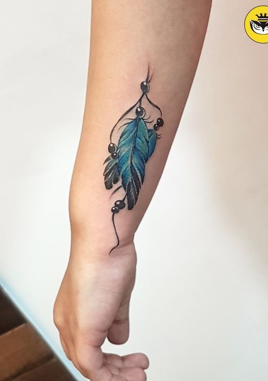 Colourful Feather Tattoos