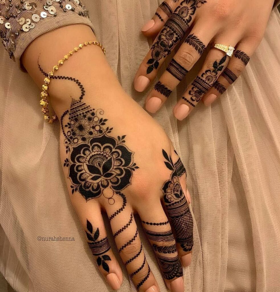 Contemporary Back-Hand Mehndi Design