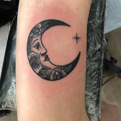 Crescent Moon Tattoo Design