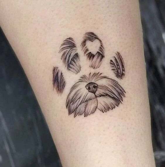 Cute Dog Paw-some Tattoo Design