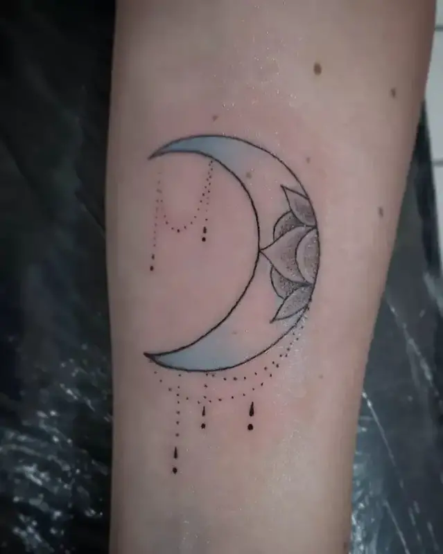 Enchanting Moon Tattoo Design