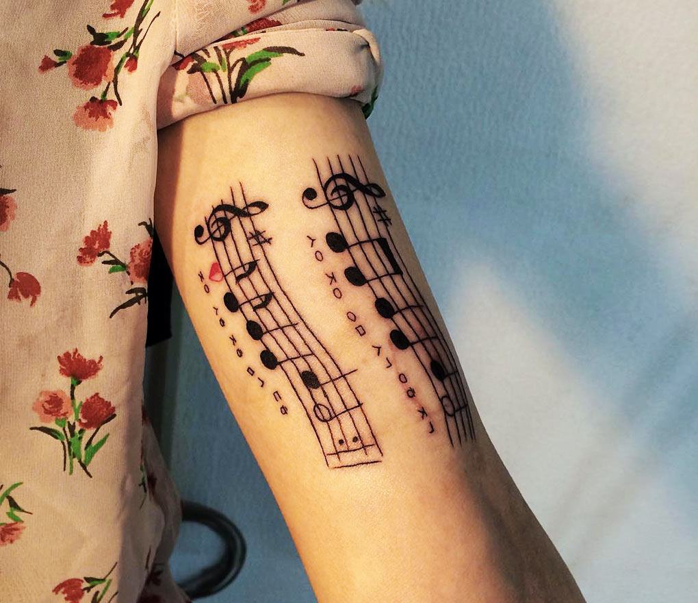 Musical Notes Tattoo