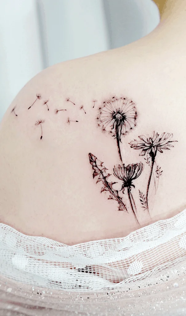 Scattering Dandelions Tattoos